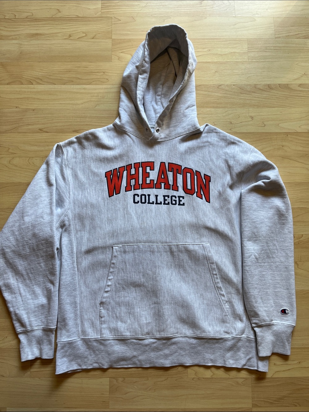 Wheaton College Champion Hoodie Reverse Weave Men's L
